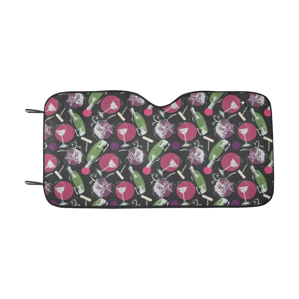 Wine Print Design LKS307 Car front Windshield Sun Shade