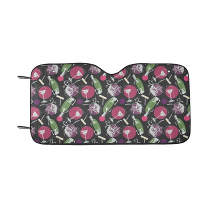 Wine Print Design LKS307 Car front Windshield Sun Shade