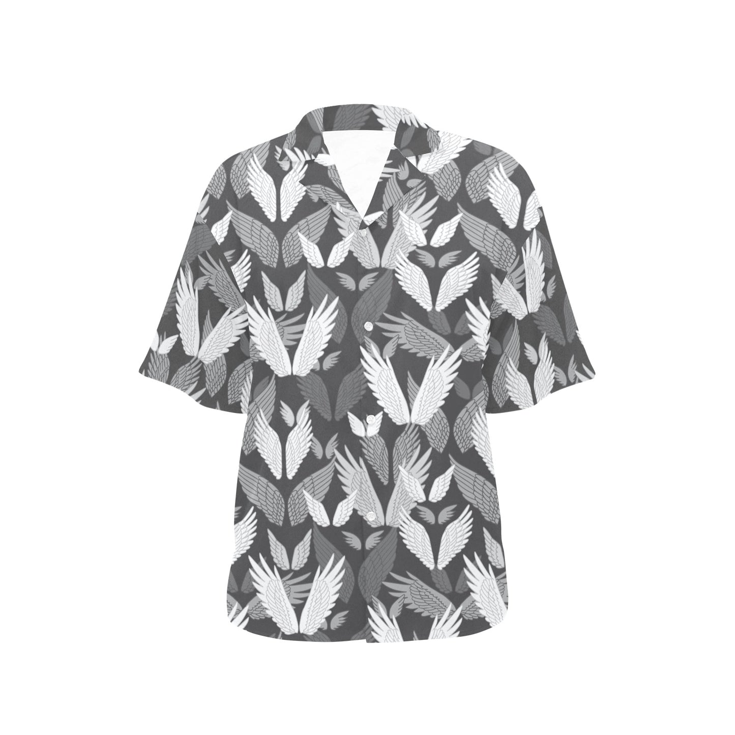 Angel Wings Pattern Design Themed Print Women's Hawaiian Shirt