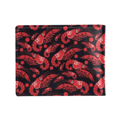 Shrimp Print Design LKS303 Men's ID Card Wallet