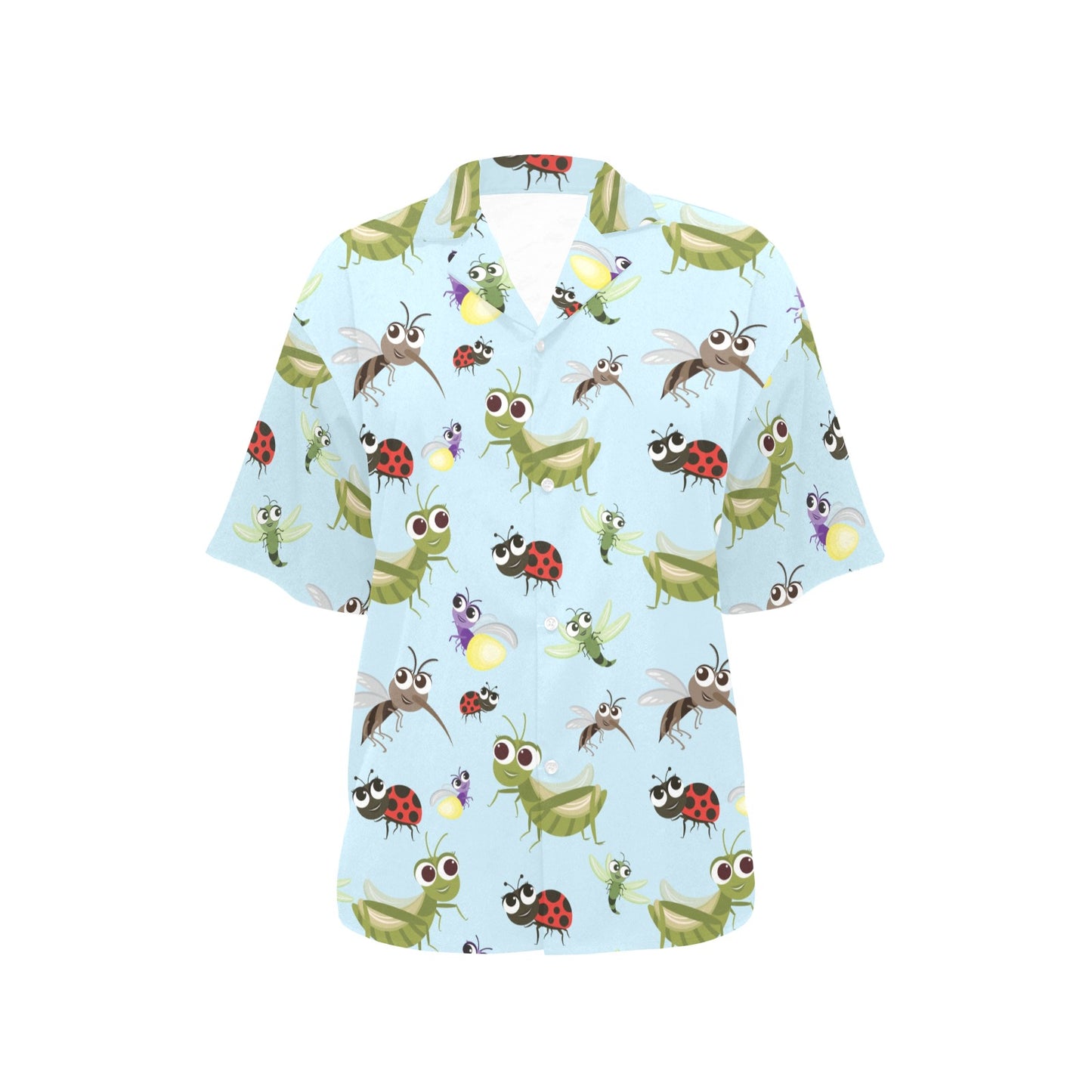 Ladybug Pattern Print Design 01 Women's Hawaiian Shirt