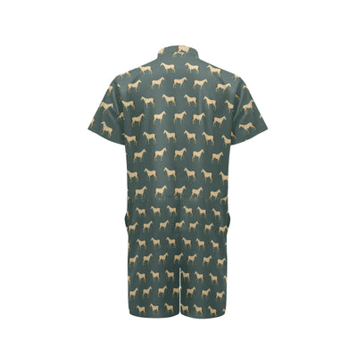 Horse Classic Themed Pattern Print Men's Romper