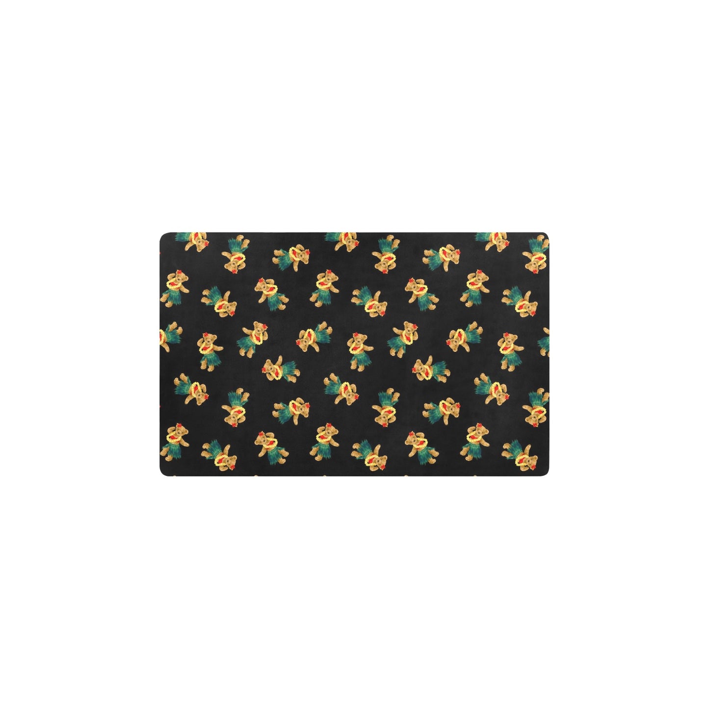 Hula Bear Pattern Print Design 06 Kitchen Mat