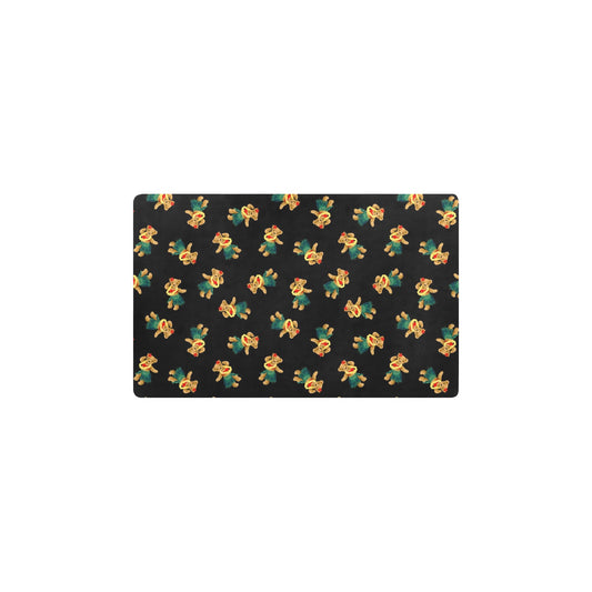 Hula Bear Pattern Print Design 06 Kitchen Mat