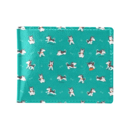 Siberian Huskies Print Design LKS303 Men's ID Card Wallet