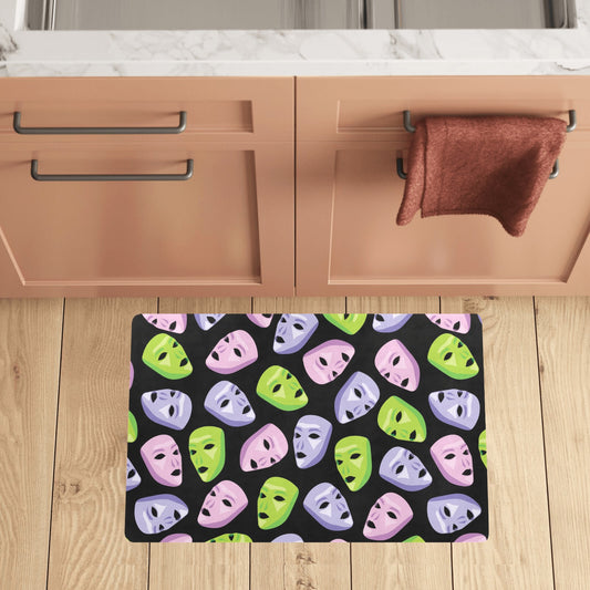 Acting Mask Pattern Print Design 04 Kitchen Mat