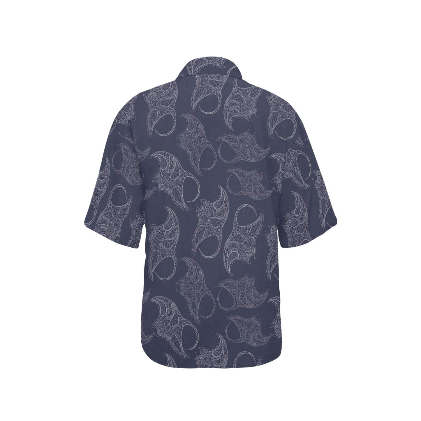 Manta Ray Pattern Print Design 01 Women's Hawaiian Shirt