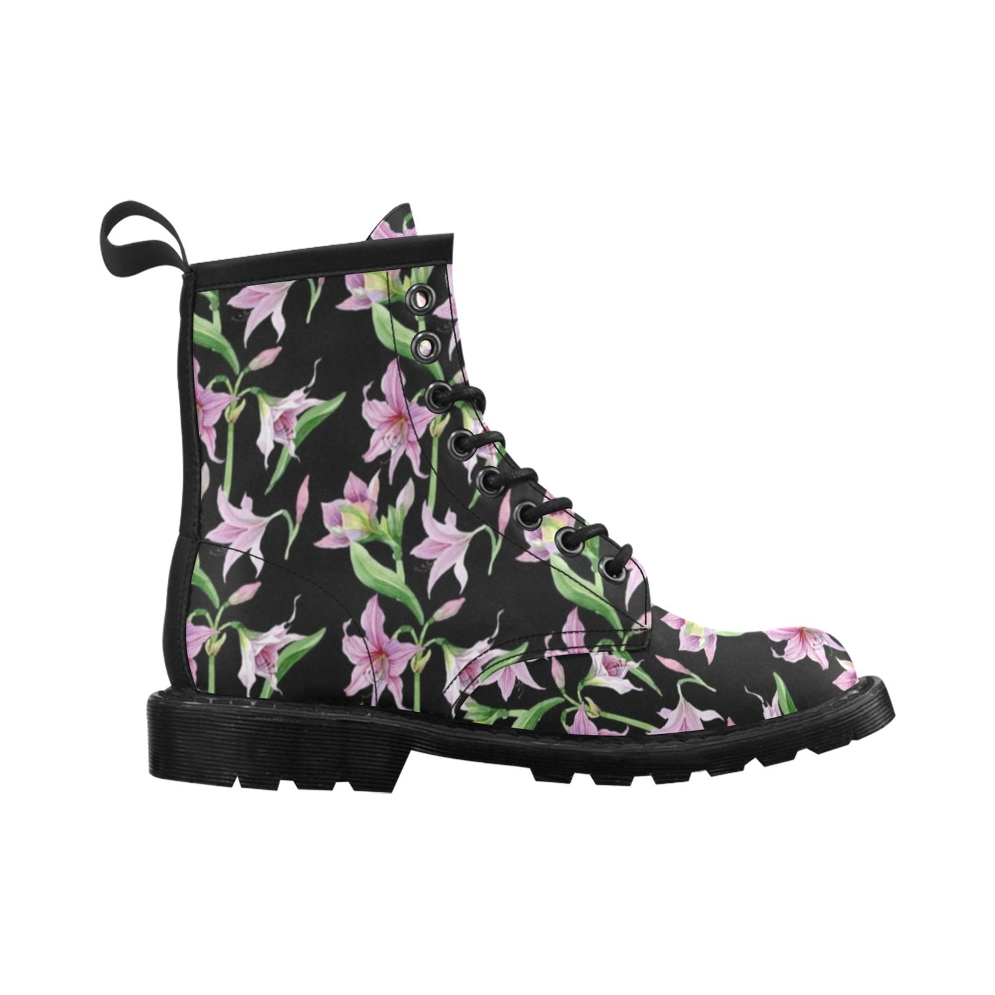 Amaryllis Pattern Print Design AL08 Women's Boots