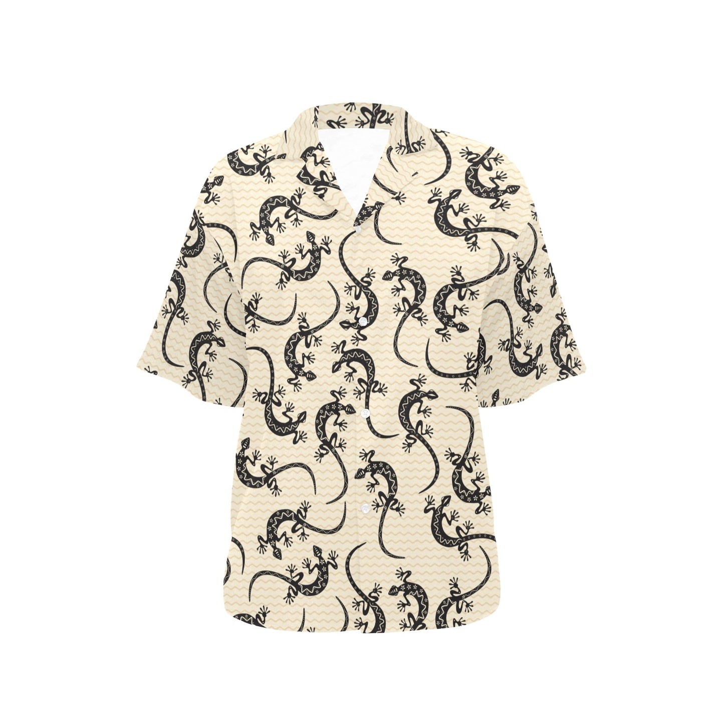 lizard Pattern Print Design 02 Women's Hawaiian Shirt