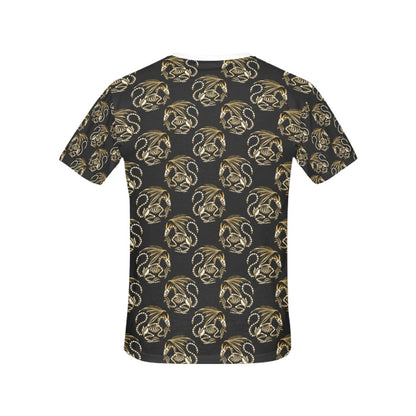 Skeleton Dragon Print Design LKS306 Women's  T-shirt