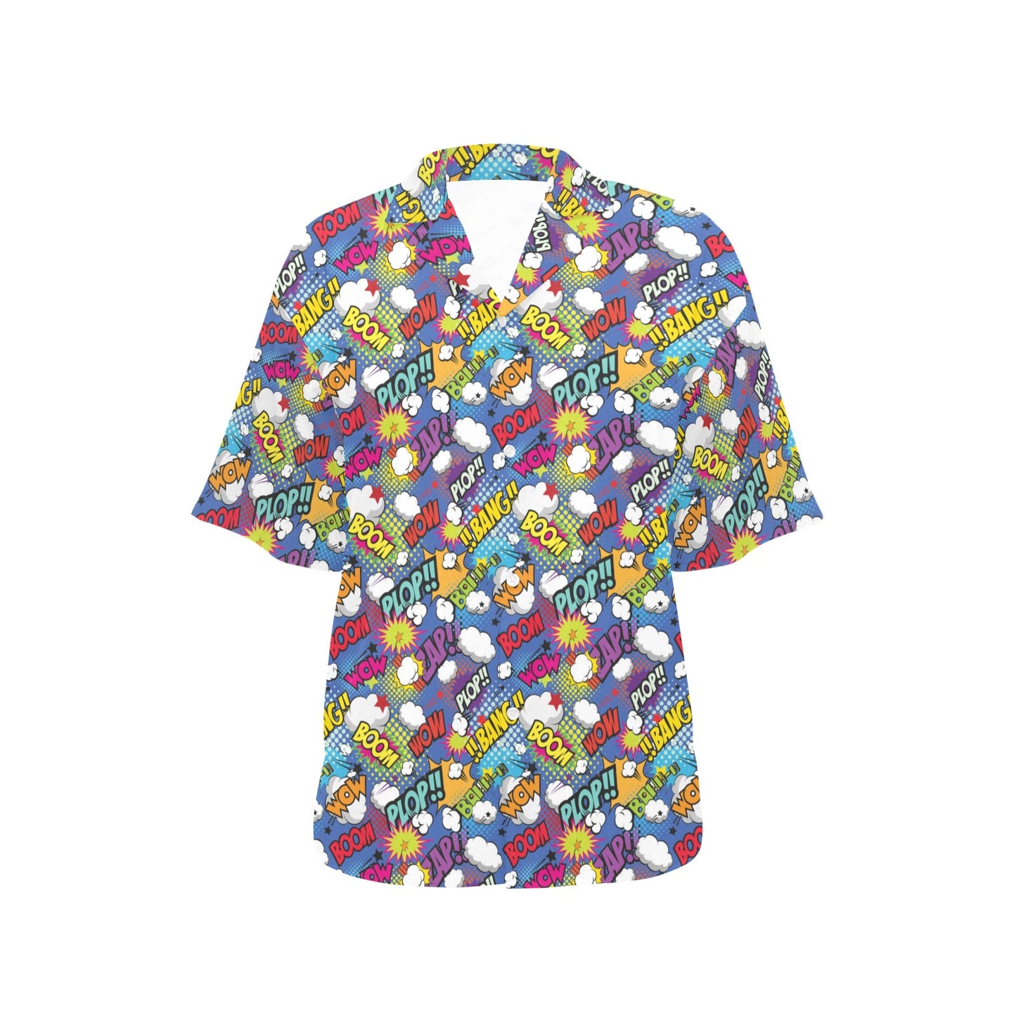 Comic Book Pattern Print Design 02 Women's Hawaiian Shirt