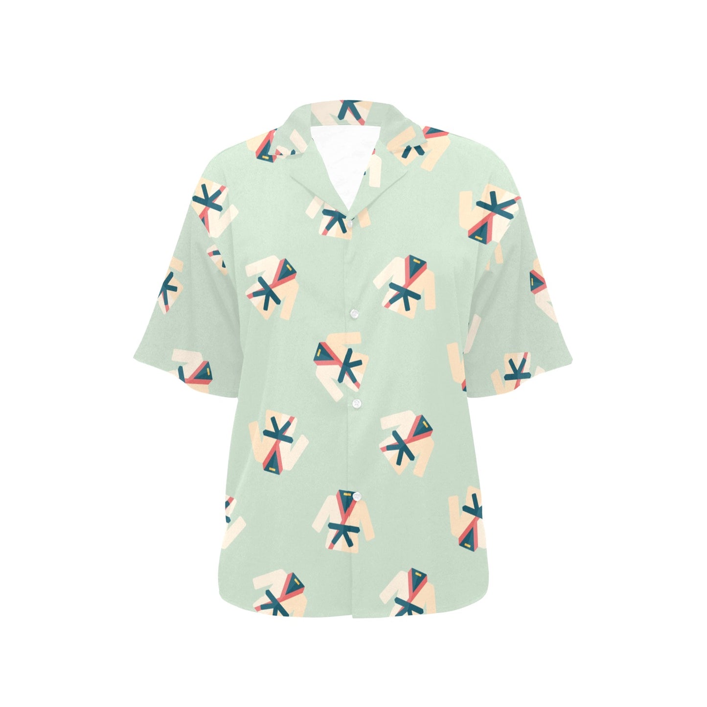 Karate Pattern Print Design 02 Women's Hawaiian Shirt