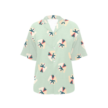 Karate Pattern Print Design 02 Women's Hawaiian Shirt