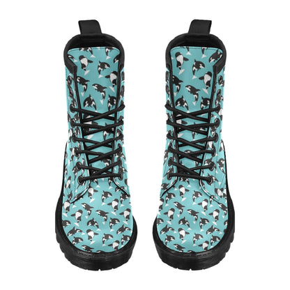 Whale Action Design Themed Print Women's Boots