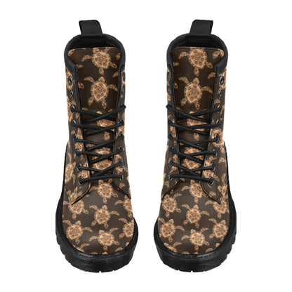 Tribal Sea Turtle Pattern Print Design T09 Women's Boots