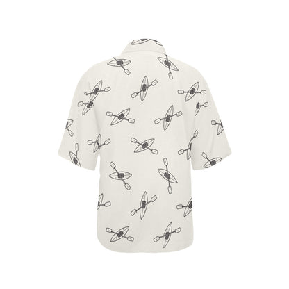 Kayak Pattern Print Design 01 Women's Hawaiian Shirt