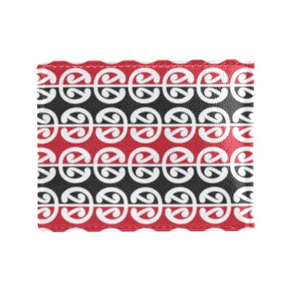 Maori Classic Themed Design Print Men's ID Card Wallet