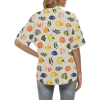 Angelfish Print Design LKS401 Women's Hawaiian Shirt