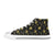 Sun Moon Print Design LKS301 High Top Women's White Shoes