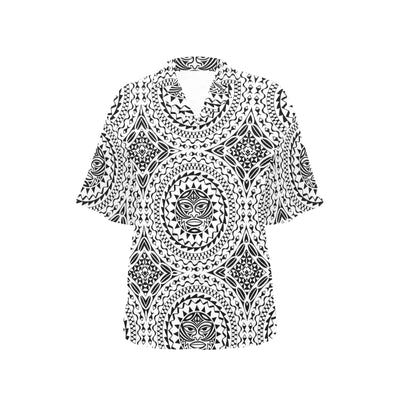 Polynesian Tribal Mask Women's Hawaiian Shirt