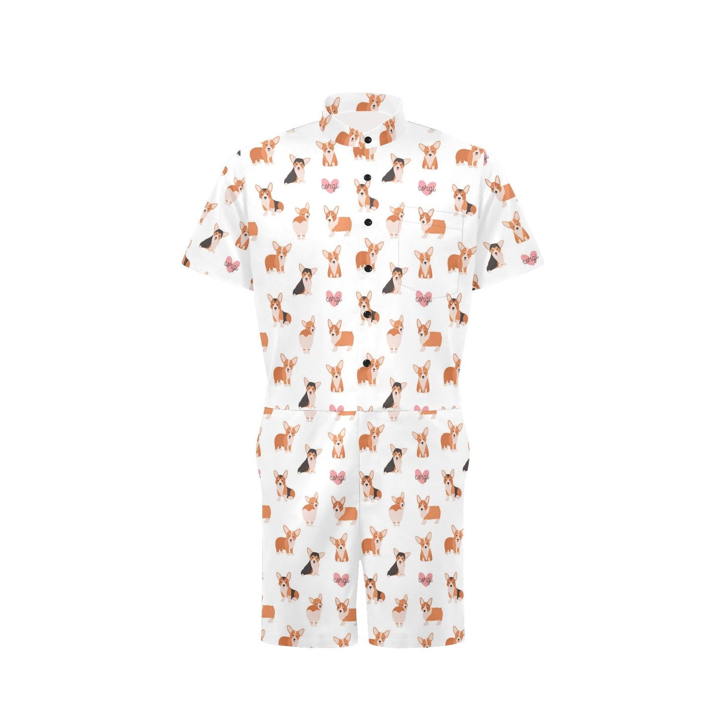 Cardigan Welsh Corgis Pattern Print Design 02 Men's Romper