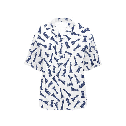 Chess Pattern Print Design 03 Women's Hawaiian Shirt