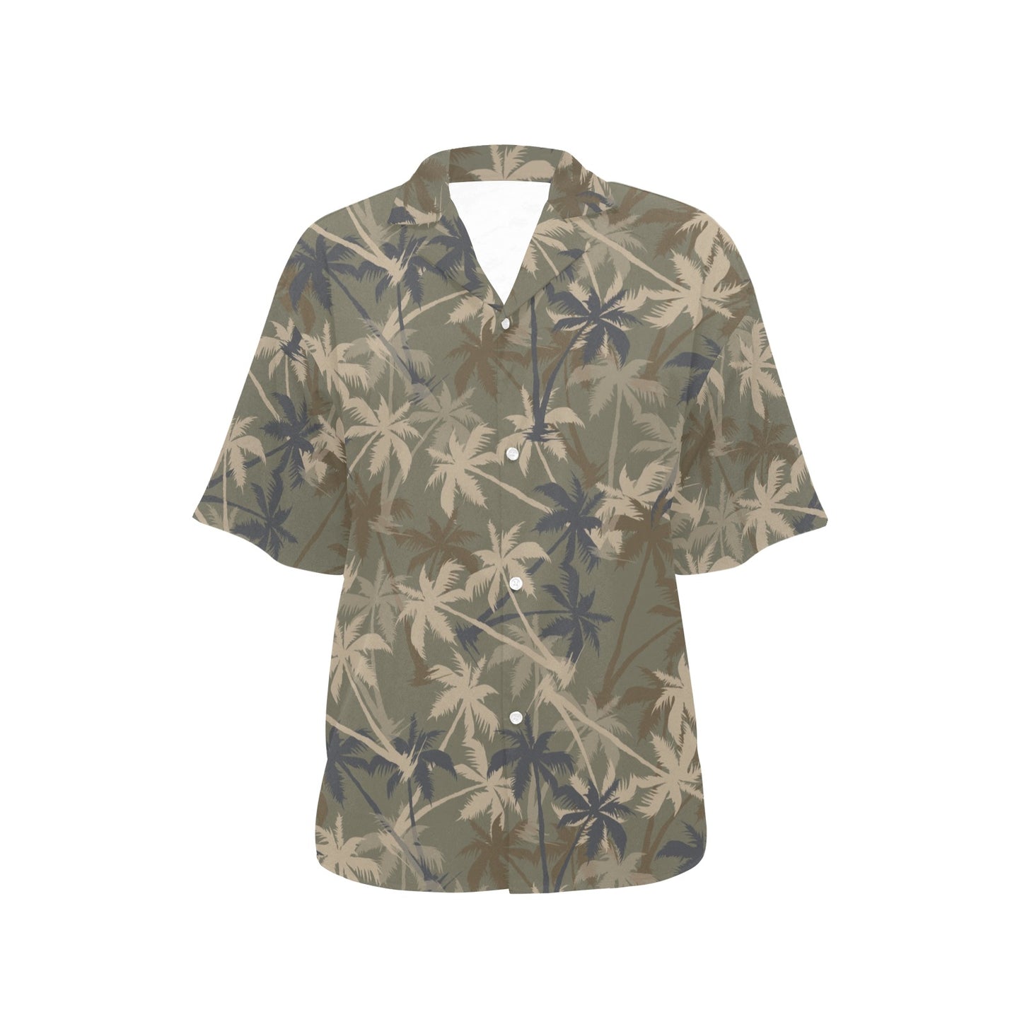 Palm Tree camouflage Women's Hawaiian Shirt