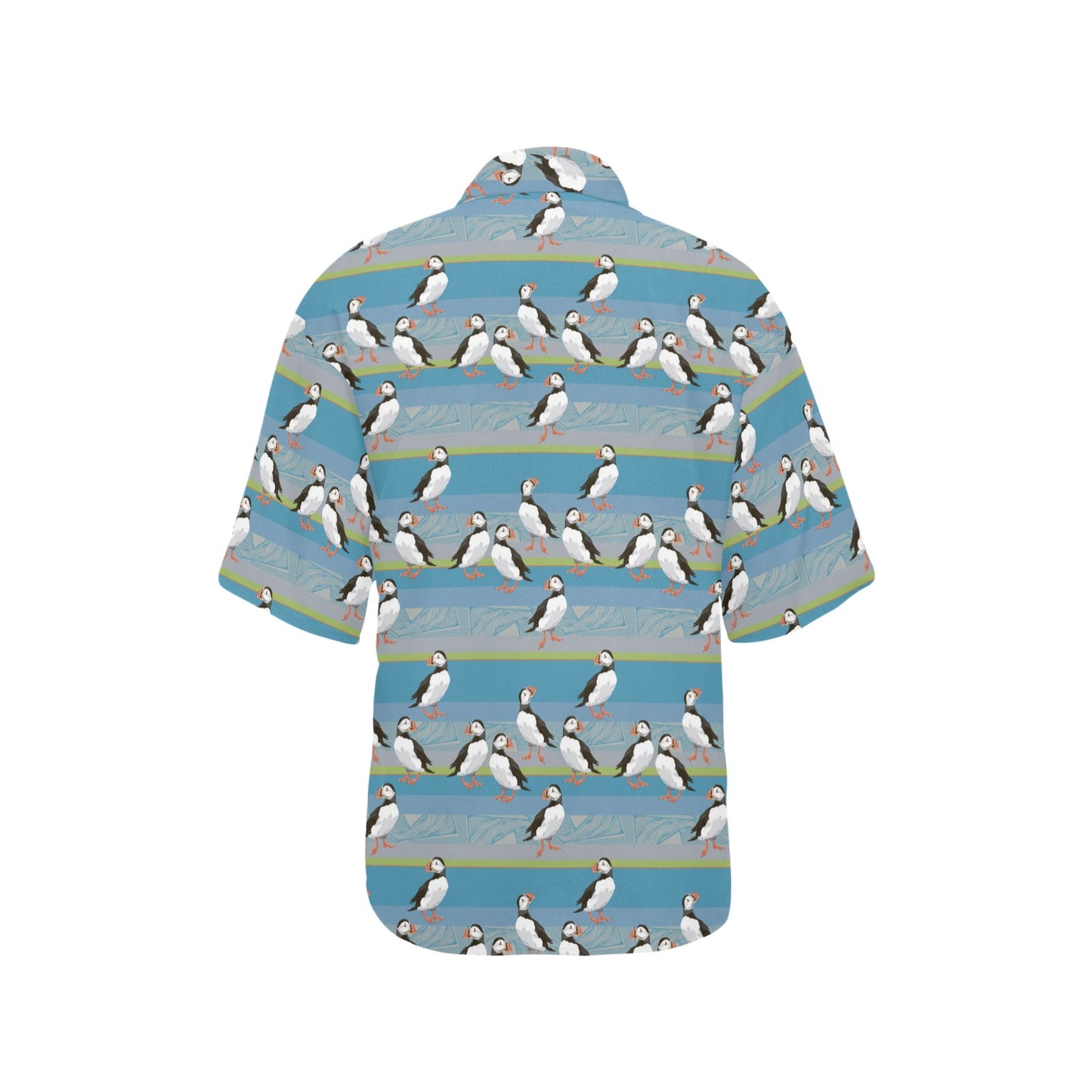 Puffin Pattern Print Design A01 Women's Hawaiian Shirt