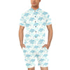 Sea Turtle Pattern Print Design T01 Men's Romper