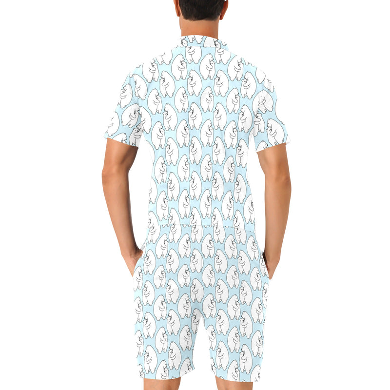 Polar Bear Pattern Print Design PB08 Men's Romper