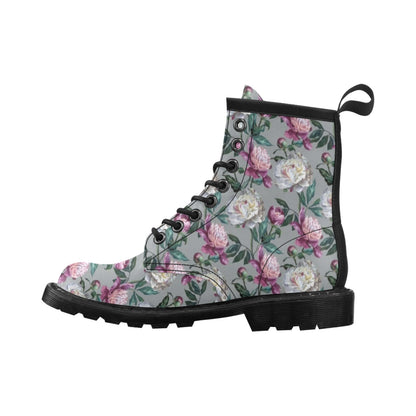 Peony Pattern Print Design PE01 Women's Boots