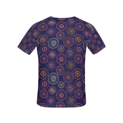Firework Flower Style Print Design LKS302 Women's  T-shirt