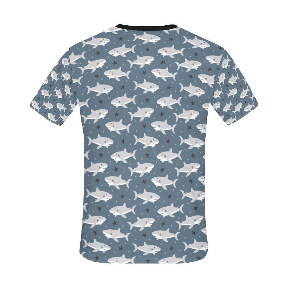 Shark Print Design LKS305 Men's All Over Print T-shirt