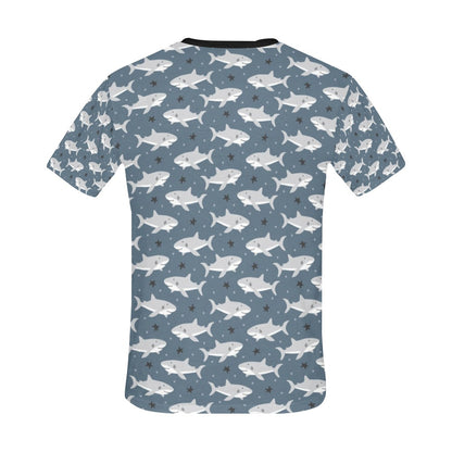Shark Print Design LKS305 Men's All Over Print T-shirt