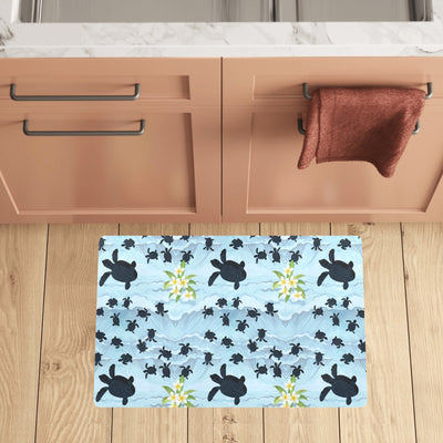 Sea Turtle Pattern Print Design T011 Kitchen Mat