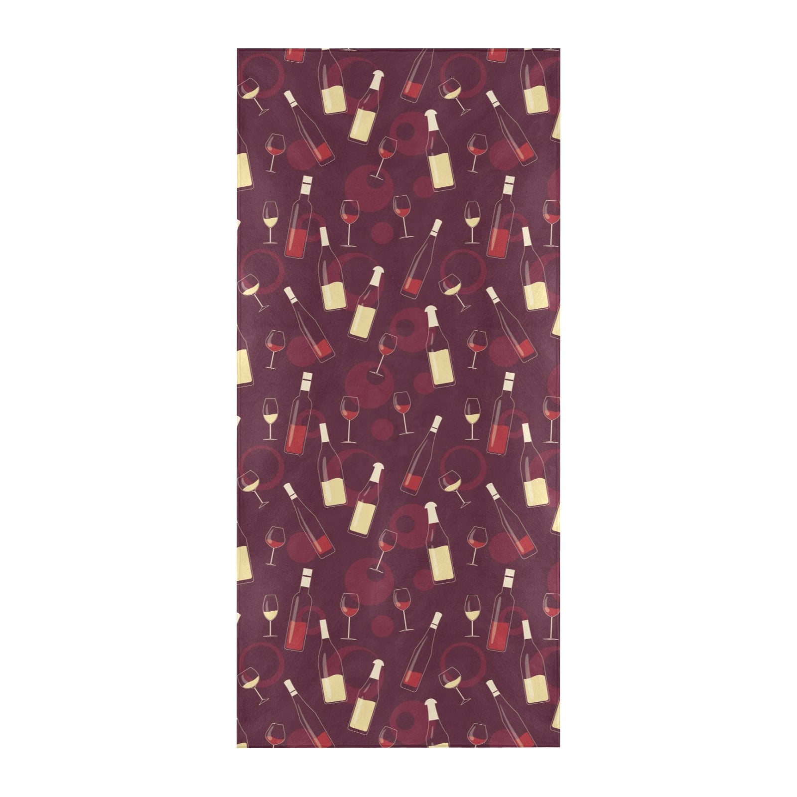 Wine Themed Print Design LKS302 Beach Towel 32" x 71"