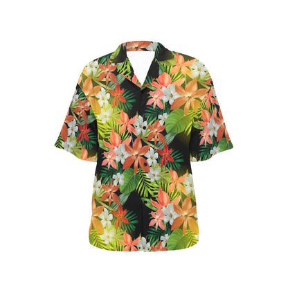 Amaryllis Pattern Print Design AL07 Women's Hawaiian Shirt