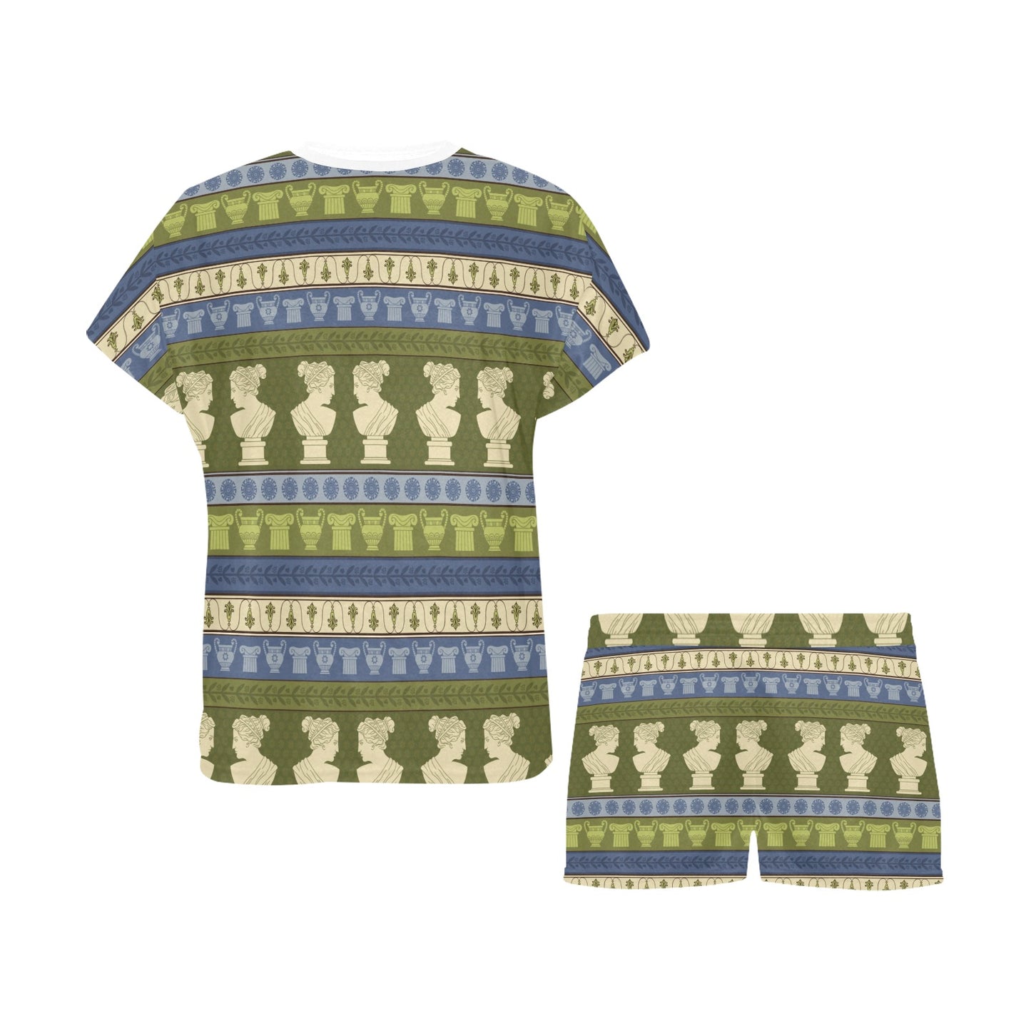 Ancient Greek Statue Print Design LKS301 Women's Short Pajama Set