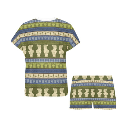 Ancient Greek Statue Print Design LKS301 Women's Short Pajama Set