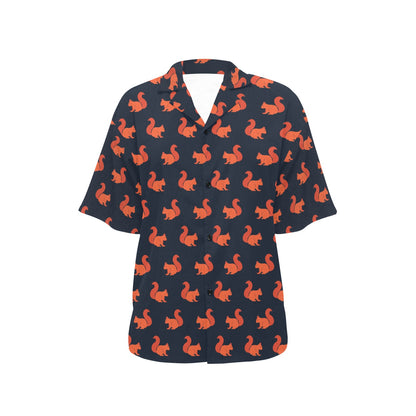 Squirrel Print Design LKS306 Women's Hawaiian Shirt
