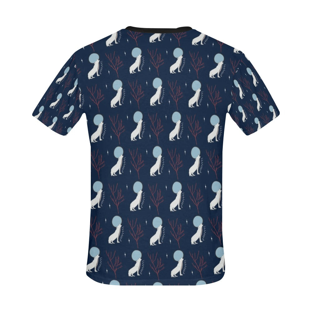 Wolf Moon Print Design LKS304 Men's All Over Print T-shirt