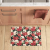 Skull Red Rose Kitchen Mat