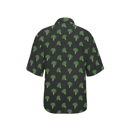 Broccoli Pattern Print Design 04 Women's Hawaiian Shirt
