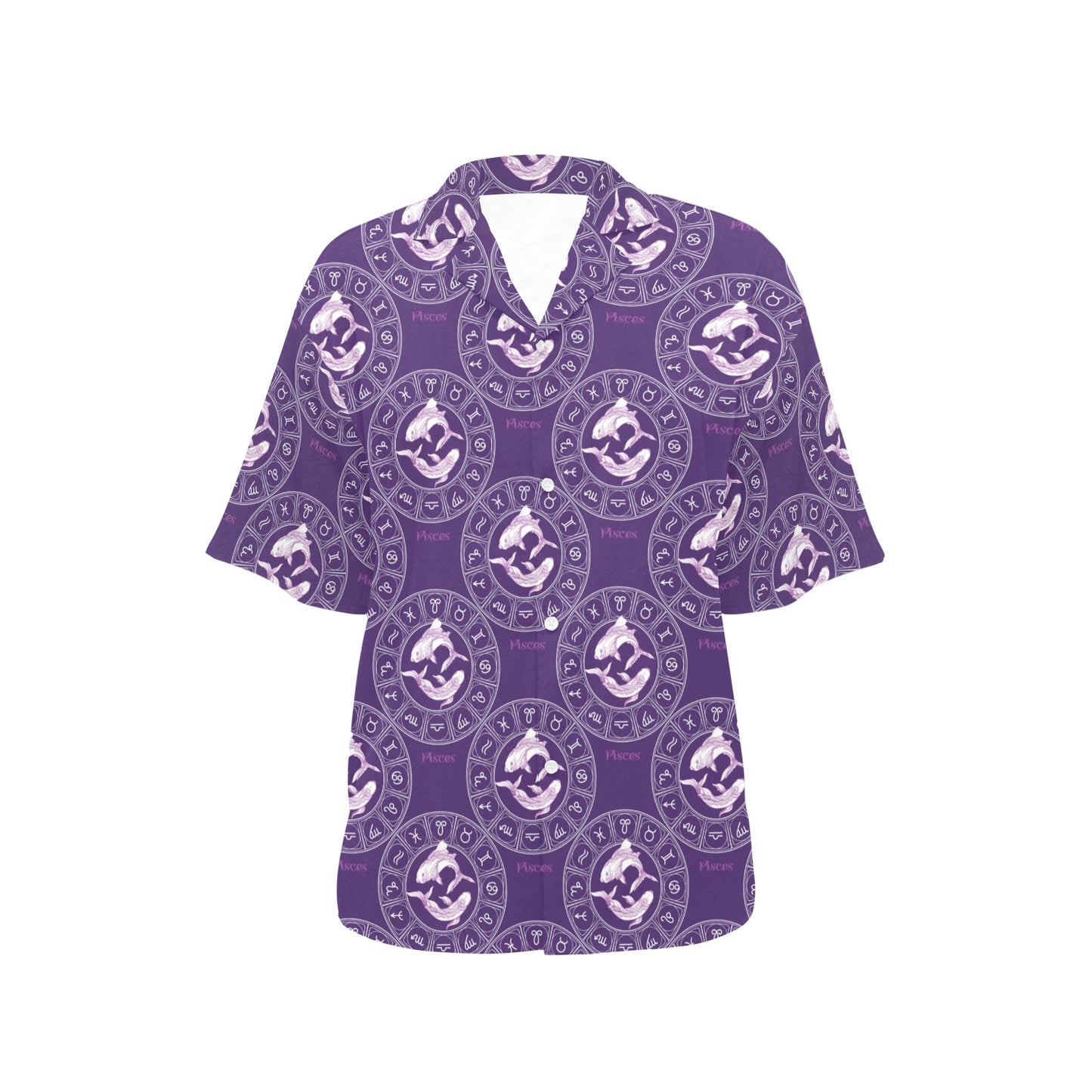 Pisces Pattern Print Design A02 Women's Hawaiian Shirt