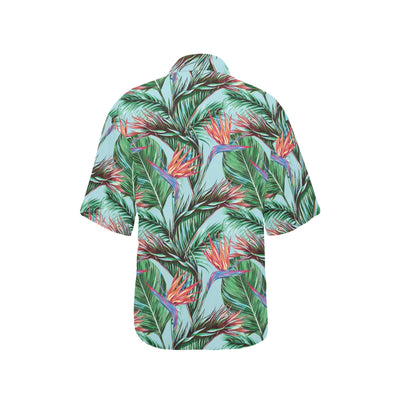 Bird Of Paradise Pattern Print Design BOP01 Women's Hawaiian Shirt