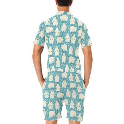 Bear Pattern Print Design BE04 Men's Romper