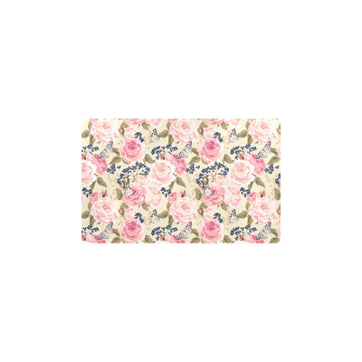 Floral Pink Butterfly Print Kitchen Mat