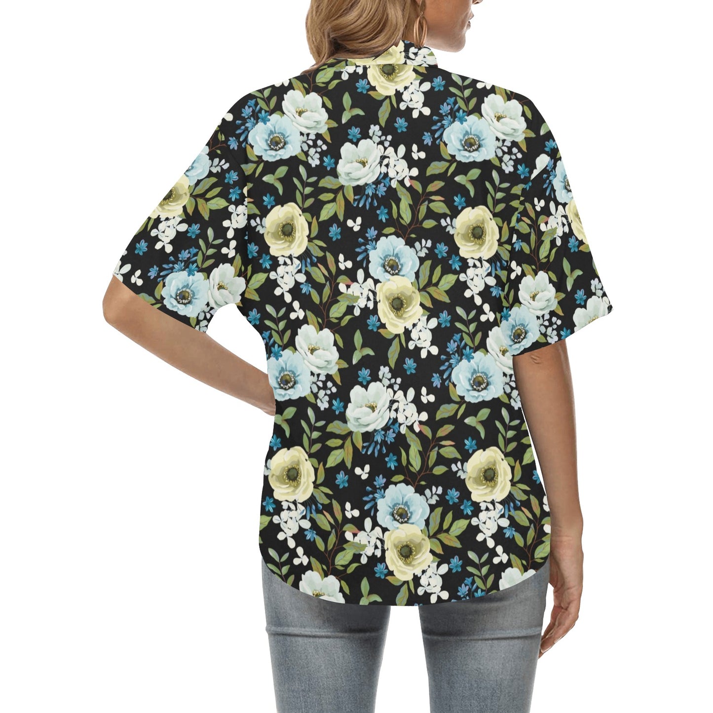 Anemone Pattern Print Design AM03 Women's Hawaiian Shirt