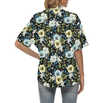 Anemone Pattern Print Design AM03 Women's Hawaiian Shirt