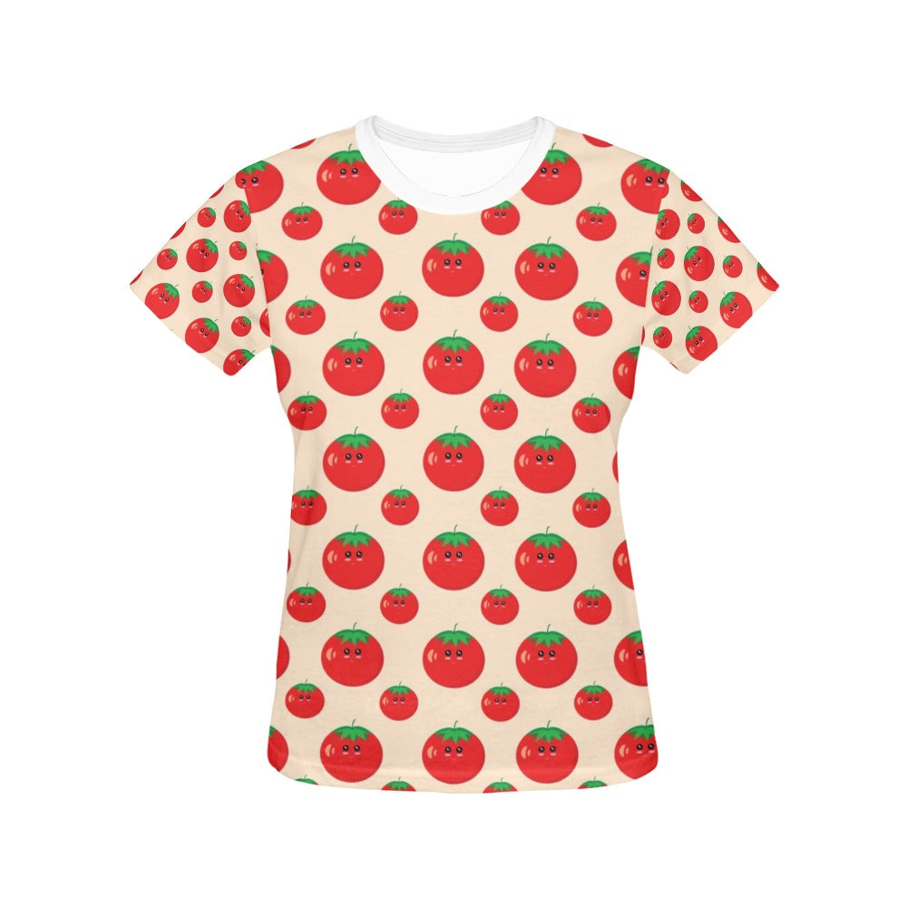 Tomato Print Design LKS308 Women's  T-shirt